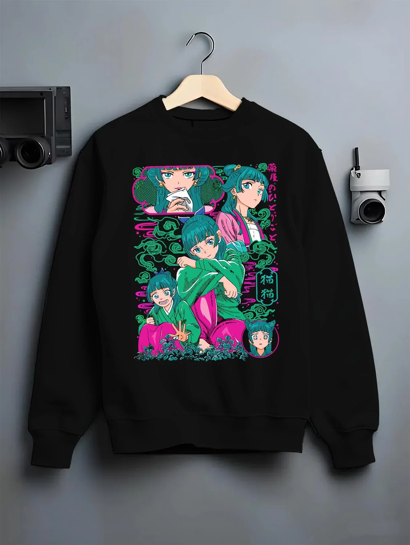 Apothecary Diaries Hoodie Maomao Pink Hair Trio Panel - Image 6