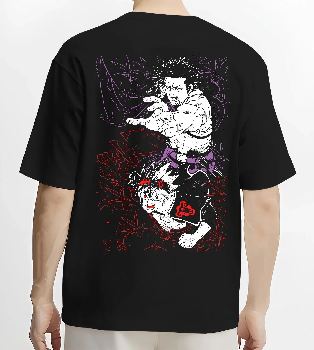 Asta Dark Grimoire Hoodie Black Clover Inferno Power - Image 4