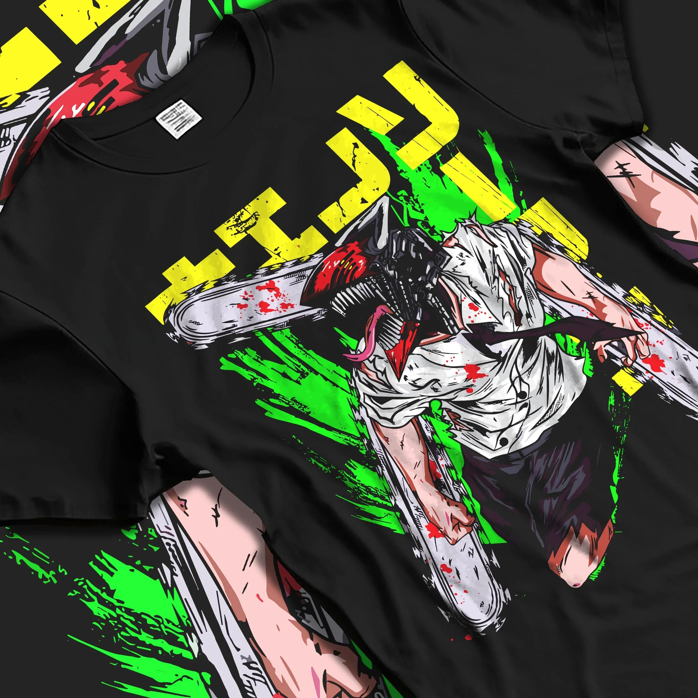 Chainsaw Man Hoodie Denji Devil Hunter Green Slash - Image 5