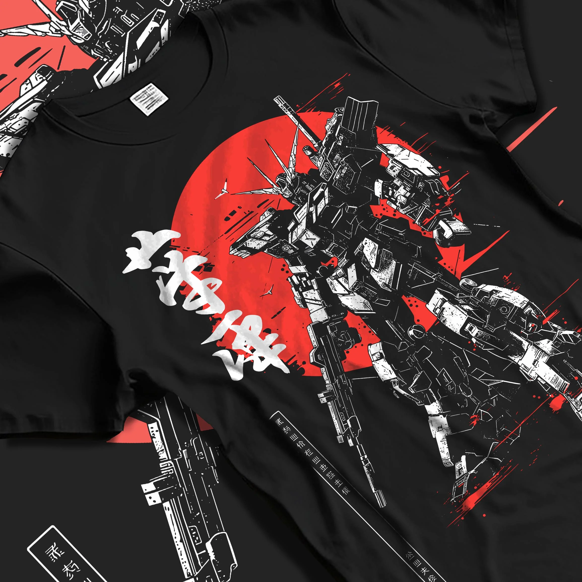 RX-78-2 Gundam Mobile Suit Gundam Retro Red Moon Hoodie - Image 5