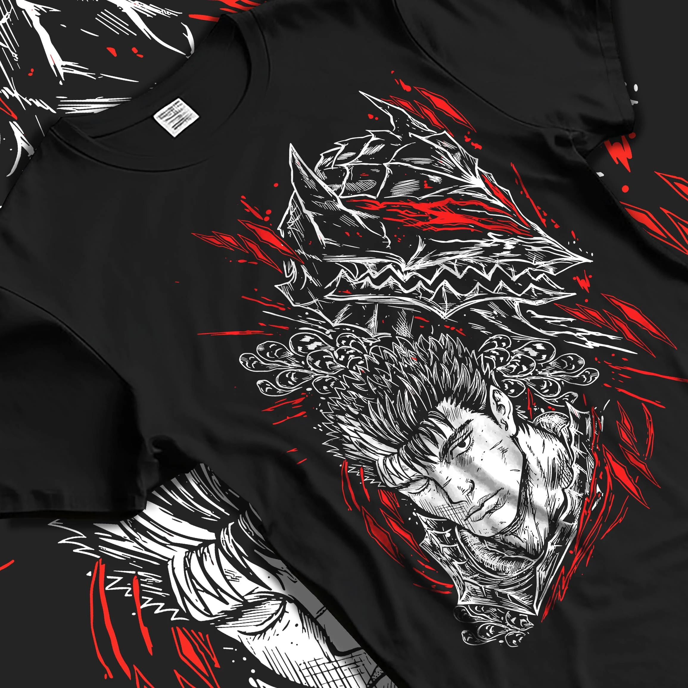 Guts Berserker Armour Portrait Berserk Anime Hoodie - Image 5
