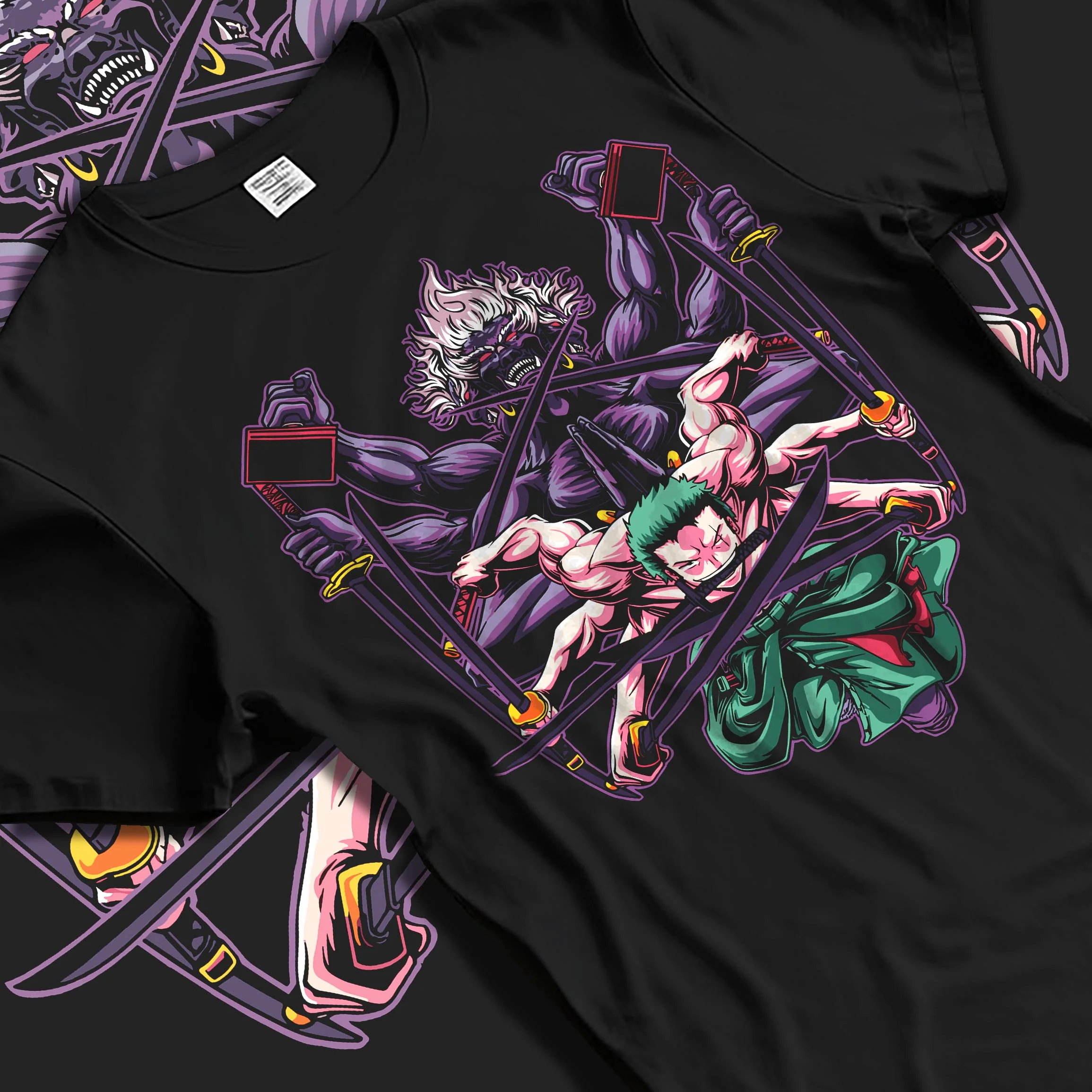 Zoro Asura One Piece Straw Hat Anime Battle Hoodie - Image 5
