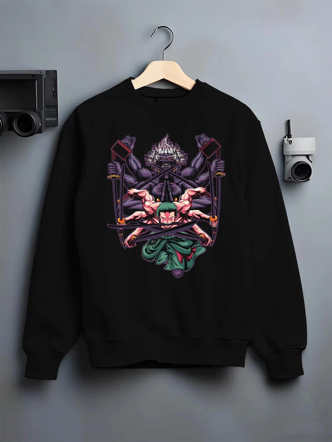 Zoro Asura One Piece Straw Hat Anime Battle Hoodie - Image 6